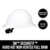 3M™ SecureFit™ Hard Hat Non-Vented Full Brim with Ratchet Adjustment