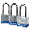 Laminated Keyed-Alike Padlocks, 1-9/16 In. Long-Shackle, 3-Pk.