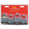 Do it 1-1/2 In. W. Laminated Steel Padlock (4 Pack)