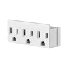 Leviton 15 Amp Triple Outlet/Receptacle Plug-In Adapter, Grounding, White