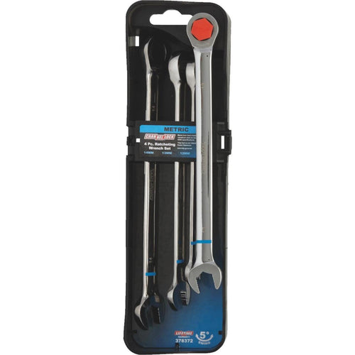 Channellock Metric 12-Point Ratcheting Combination Wrench Set (4-Piece)